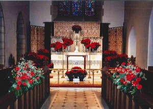 xmas flowers altar