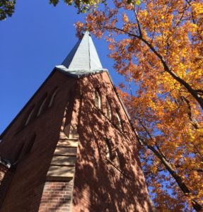 Church Tower Autumn Leaves